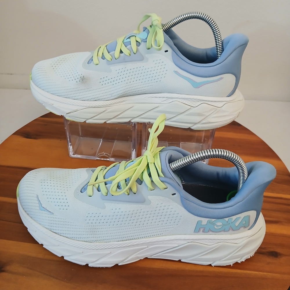 Hoka One One Arahi 7 Womens 9D Blue Yellow Running Shoes Sneakers 1147890 ISK